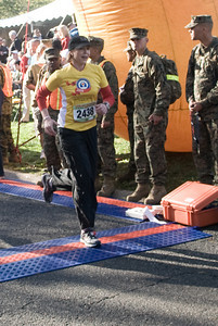 Dozier Crossing Finish Line at US Marine Corps Marathon